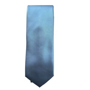 IMANI UOMO Light Blue Silk Touch Micro Fibre Hand Made Tie Pocket Square Set NWT